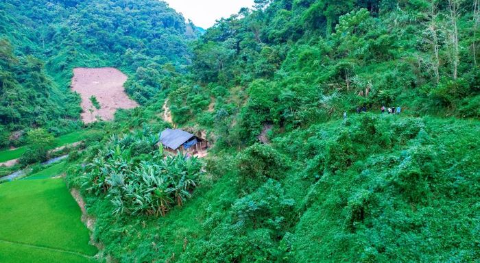 Ngôi nhà nhỏ dưới chân núi của em Triệu Mùi Chài, học sinh lớp 4. Do hoàn cảnh gia đình khó khăn, mẹ em đã cho cả 3 chị em nghỉ học.
