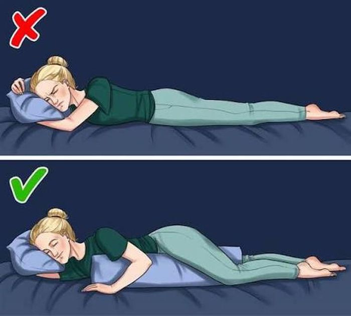 Khi nằm ngủ trong tư thế không phù hợp sẽ ảnh hưởng đến xương khớp. Ảnh: AI