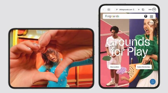 iPhone Duo tạo ra rất nhiều sự chú ý với điện thoại màn hình gập. Nguồn ảnh: Apple