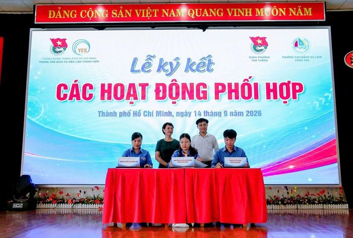 YES Center ký kết với Trường Cao đẳng Du lịch Vũng Tàu và Đoàn TNCS Hồ Chí Minh phường Tam Thắng