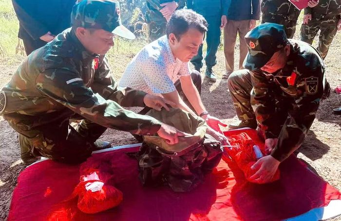 Hài cốt liệt sĩ được quy tập về nhà chờ của Đội Tìm kiếm, quy tập hài cốt liệt sĩ để chăm sóc, bảo quản. (Ảnh: Cộng tác viên)
