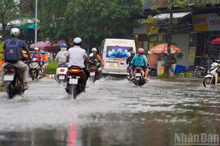 Thành phố Hồ Chí Minh liên tục xuất hiện mưa lớn, kết hợp với đợt triều cường đầu tháng khiến nhiều tuyến đường rơi vào tình trạng ngập.