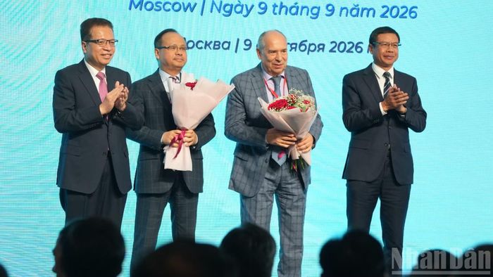 Ra mắt Mạng lưới Tri thức Việt-Nga tại Moskva. (Ảnh: THANH THỂ)