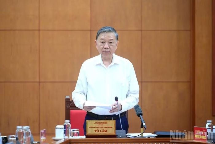 Tổng Bí thư, Chủ tịch nước Tô Lâm phát biểu tại cuộc làm việc. (Ảnh: ĐĂNG KHOA)