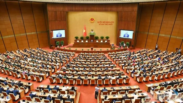 Quang cảnh phiên khai mạc Kỳ họp thứ nhất, Quốc hội khóa XVI. (Ảnh: LINH NGUYÊN)