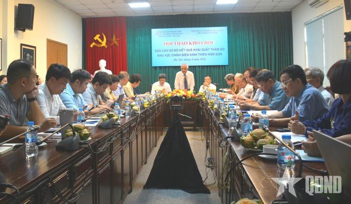  Quang cảnh Hội thảo khoa học Báo cáo sơ bộ kết quả khai quật thăm dò khu vực Chính điện Kính Thiên năm 2026. 