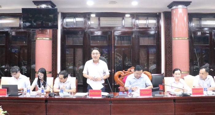Buổi làm việc do đồng chí Lương Công Tuấn- Trưởng Ban Pháp chế HĐND TP làm trưởng đoàn