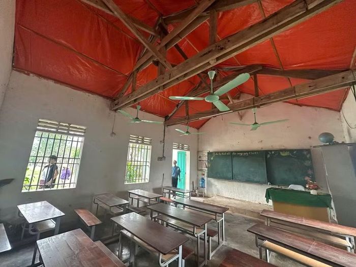 Điểm trường lẻ Tiến Sơn đã sử dụng 28 năm, hiện xuống cấp, nguy cơ mất an toàn khi dạy học. Ảnh: Hồ Lài