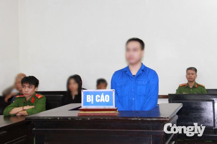Bị cáo Phạm Văn Sơn tại phiên tòa sơ thẩm.