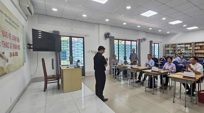 Bảo vệ luận văn thạc sĩ thần học tại Phân khoa Thần học - Học viện Công giáo Việt Nam ngày 24/4/2026. Ảnh: Học viện Công giáo Việt Nam