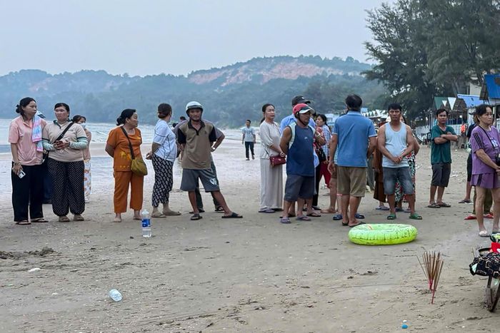 Bãi biển Hòn Rơm, phường Mũi Né, nơi hai người phụ nữ gặp nạn. Ảnh: Duy Ngọc