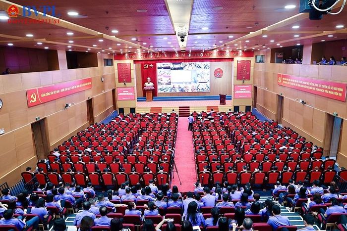 Quang cảnh Hội nghị tại điểm cầu trụ sở VKSND tối cao.