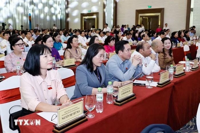 Đại biểu dự Hội nghị Cộng tác viên toàn quốc Báo Đại biểu Nhân dân 2026. (Ảnh: Doãn Tấn/TTXVN)