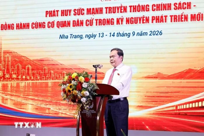 Chủ tịch Quốc hội Trần Thanh Mẫn phát biểu chỉ đạo. (Ảnh: Doãn Tấn/TTXVN)