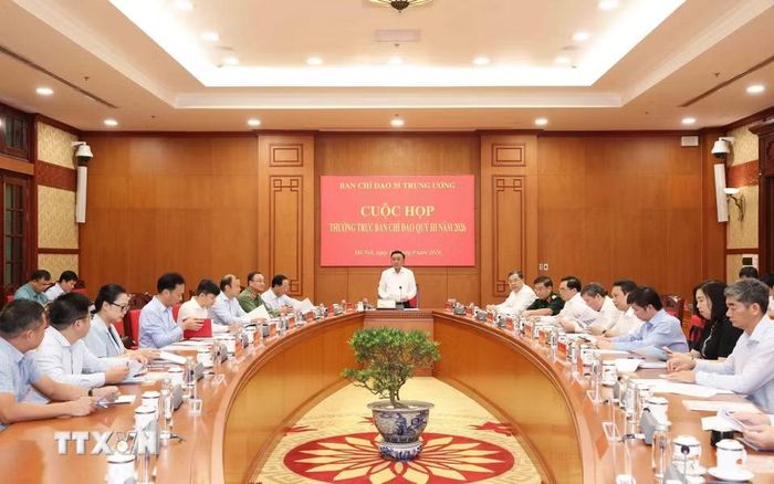 Cuộc họp Quý 3 năm 2026 của Thường trực Ban Chỉ đạo 35 Trung ương. (Ảnh: Phương Hoa/TXTVN)