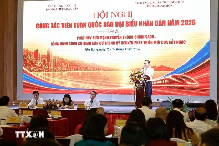 Chủ tịch Quốc hội Trần Thanh Mẫn phát biểu chỉ đạo. (Ảnh: Doãn Tấn/TTXVN)