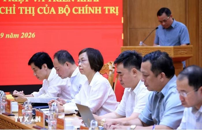 Các đại biểu tham dự Hội nghị tại điểm cầu Đảng ủy các cơ quan Đảng Trung ương. (Ảnh: Tuấn Anh/TTXVN)