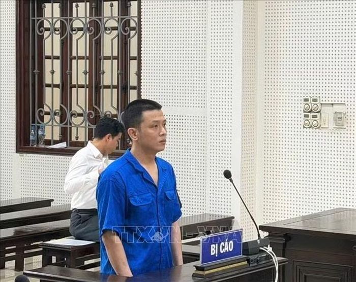 Bị cáo Hoàng Quân Việt tại phiên tòa.