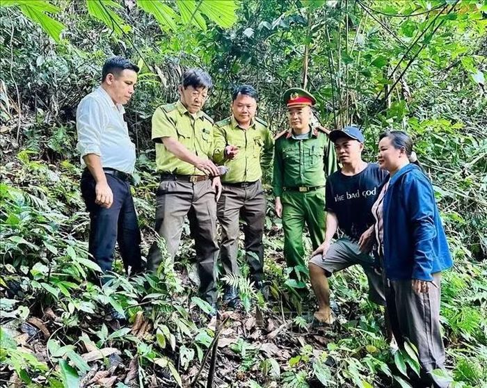 Lực lượng chức năng phối hợp với chính quyền xã Bạch Ngọc (Tuyên Quang) thả 1 cá thể rùa Sa Nhân về môi trường tự nhiên.