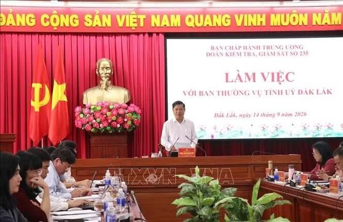 Đồng chí Lương Nguyễn Minh Triết, Ủy viên Trung ương Đảng, Bí thư Tỉnh ủy Đắk Lắk, phát biểu.