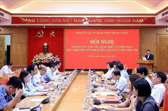 Các đại biểu dự Hội nghị tại điểm cầu chính Đảng uỷ các cơ quan Đảng Trung ương. Ảnh: Tuấn Anh/TTXVN
