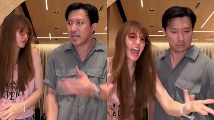 Trấn Thành và Hari Won khiến khán giả thích thú với màn nhép theo nhạc và những biểu cảm đối lập. Ảnh: Chụp màn hình