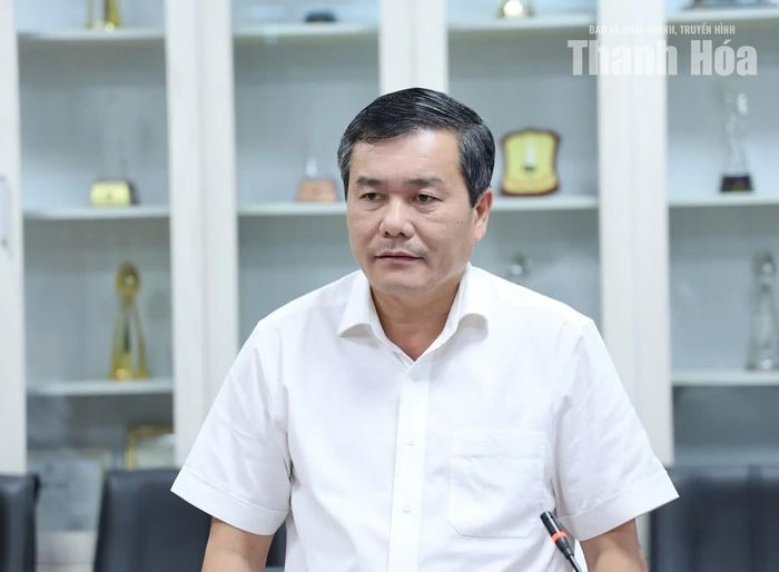 Lãnh đạo Ban Tuyên giáo Tỉnh ủy phát biểu ý kiến tại buổi làm việc.