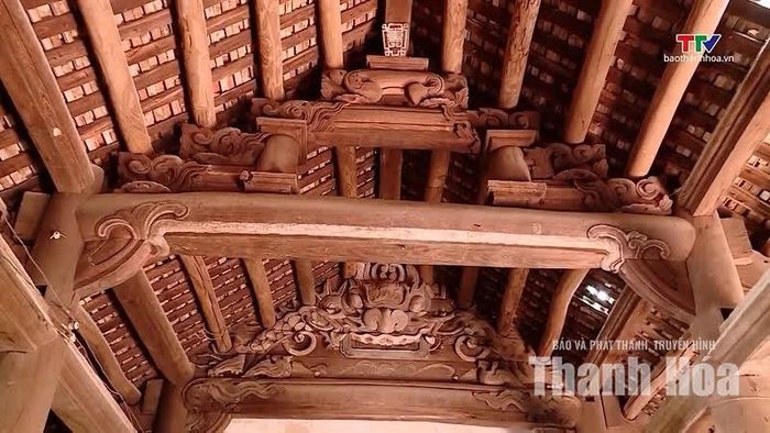Nét kiến trúc truyền thống tại đình làng Chí Cường được lưu giữ qua thời gian.