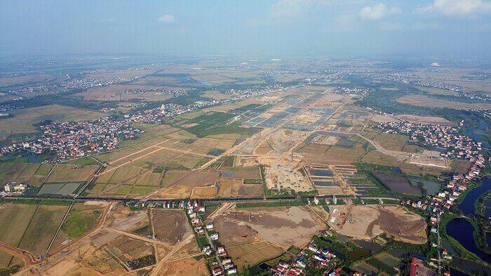 Khu vực xây dựng sân bay Gia Bình. (Ảnh tư liệu: Hạ Vũ).