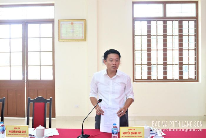 Giám đốc Sở Khoa học và Công nghệ phát biểu tại buổi kiểm tra