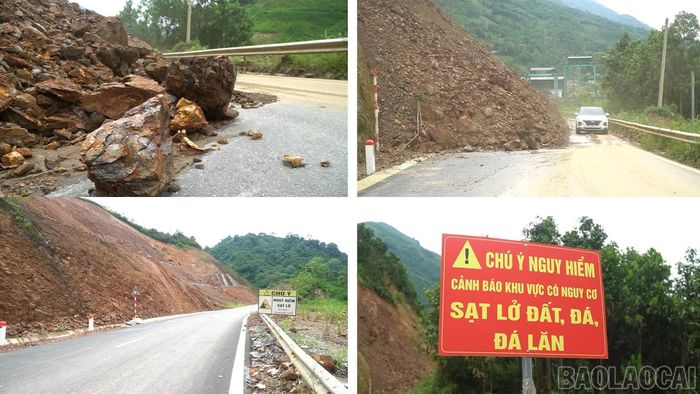Tại một số điểm sạt lở taluy, đất đá, chính quyền địa phương đã cắm biển cảnh báo khu vực nguy hiểm, đồng thời tăng cường kiểm soát, hạn chế người và phương tiện qua lại khi điều kiện không bảo đảm an toàn.