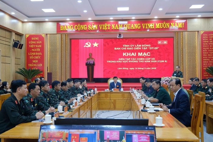 Khai mạc diễn tập Cụm 8 tại điểm cầu trung tâm phường Lang Biang - Đà Lạt