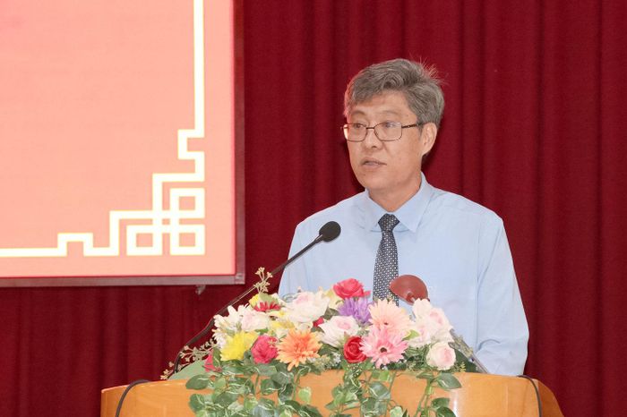 Tỉnh ủy viên, Phó Chủ tịch UBND tỉnh Nguyễn Minh phát biểu giao nhiệm vụ tại buổi lễ
