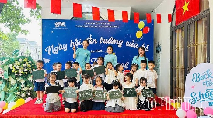 Ngày hội đến trường của bé tại cơ sở giáo dục mầm non Độc Lập Gieo, phường Việt Trì.