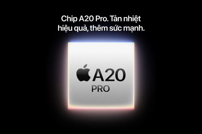 Chip A20 Pro trong ảnh sản phẩm.