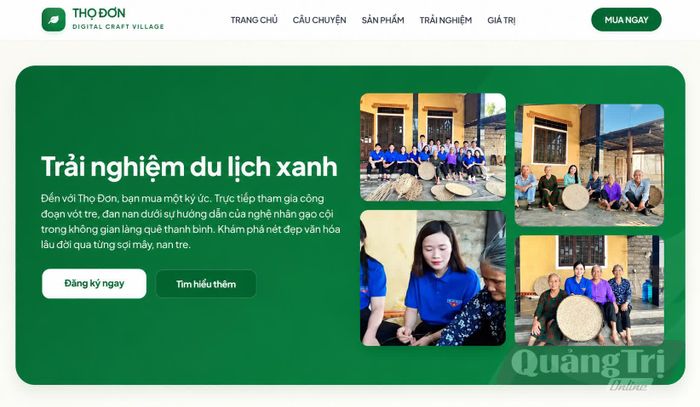 Nền tảng số và các sản phẩm truyền thông được xây dựng nhằm quảng bá nghề đan lát Thọ Đơn trên không gian số - Ảnh: M.H