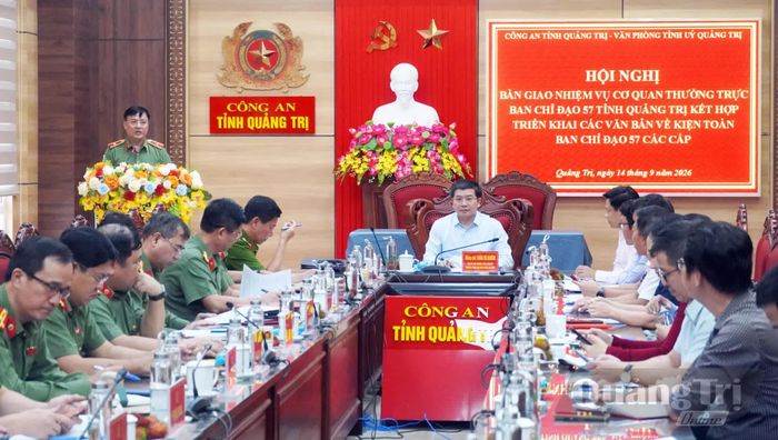Quang cảnh hội nghị tại điểm cầu Công an tỉnh - Ảnh: N.M