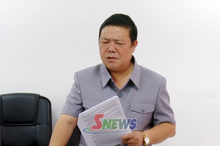 Lãnh đạo Sở Tư pháp phát biểu tại hội nghị.