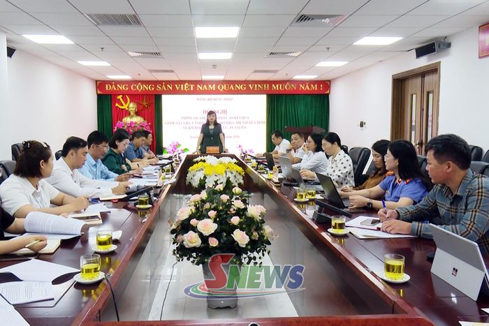 Hội nghị thông qua dự thảo báo cáo kết quả giám sát đối với Đảng ủy Sở Tư pháp.