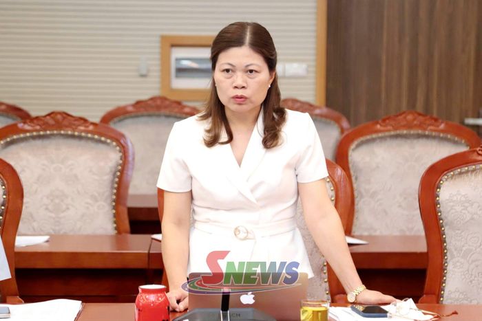 Lãnh đạo Sở Tài chính phát biểu tại cuộc làm việc.