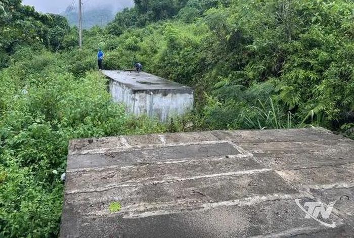 Bể chứa nước khu vực Pù Pèn, thôn Hưng Thịnh, Cao Minh.