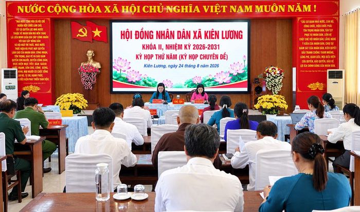  Hội đồng nhân dân xã Kiên Lương khoá II, nhiệm kỳ 2026 - 2031 tổ chức thành công kỳ họp thứ Năm, kỳ họp chuyên đề năm 2026 