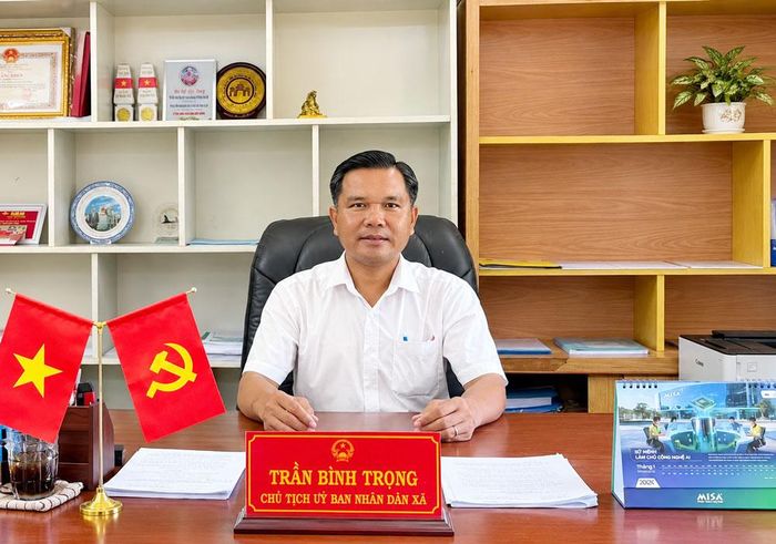 Ông Trần Bình Trọng - Chủ tịch UBND xã Kiên Lương (ảnh: Chung Thắng)