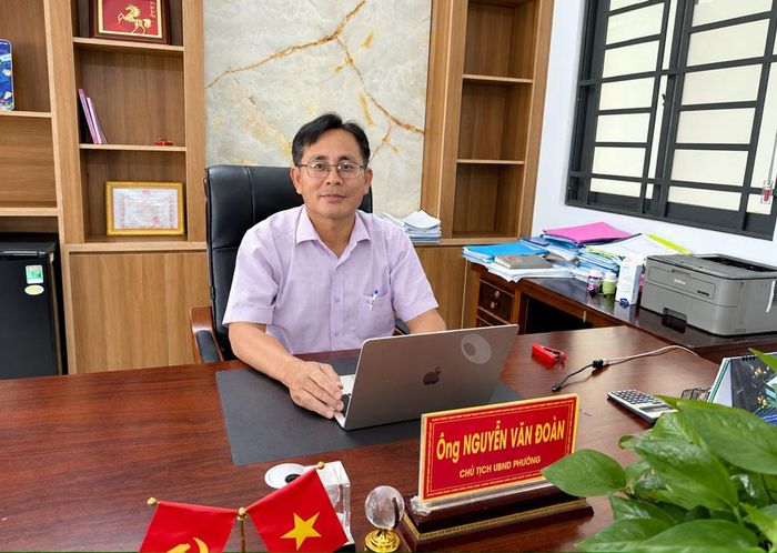 Ông Nguyễn Văn Đoàn - Chủ tịch UBND phường Tân (ảnh: Chung Thắng)