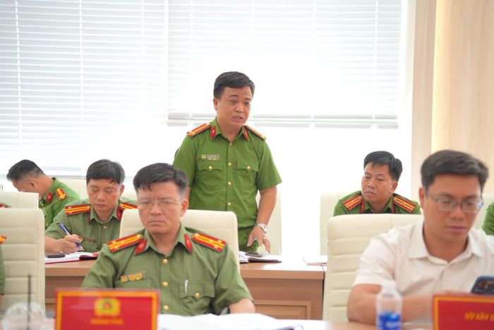 Toàn cảnh buổi làm việc giữa Công an TP Đồng Nai và các đơn vị liên quan.