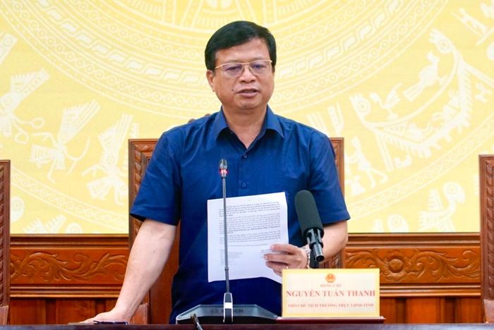  Phó chủ tịch Thường trực UBND tỉnh Nguyễn Tuấn Thanh kết luận buổi làm việc. 