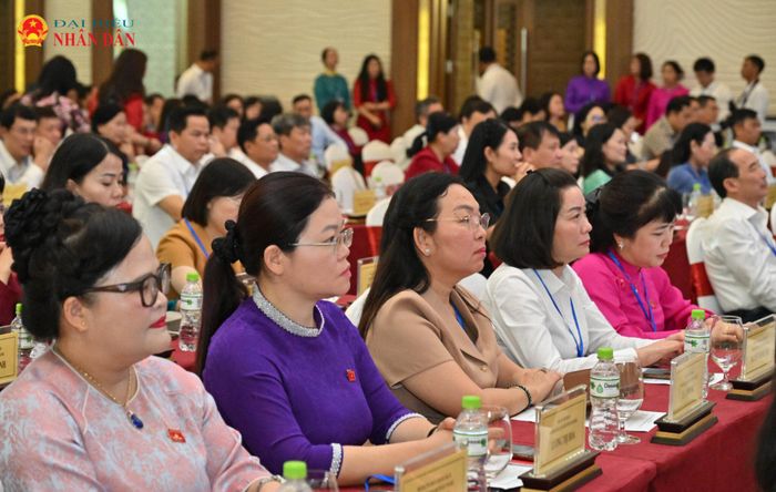 Các đại biểu dự Hội nghị Cộng tác viên toàn quốc của Báo Đại biểu Nhân dân. Ảnh: Quang Khánh
