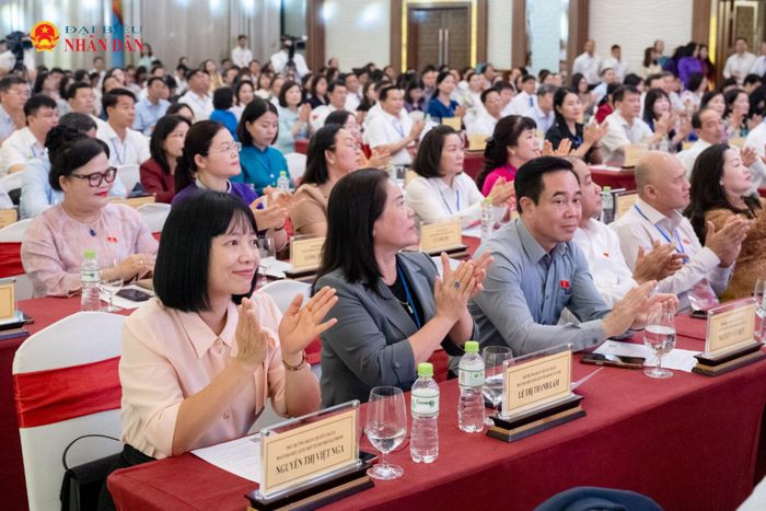 Các đại biểu dự Hội nghị Cộng tác viên toàn quốc của Báo Đại biểu Nhân dân. Ảnh: Phạm Thắng
