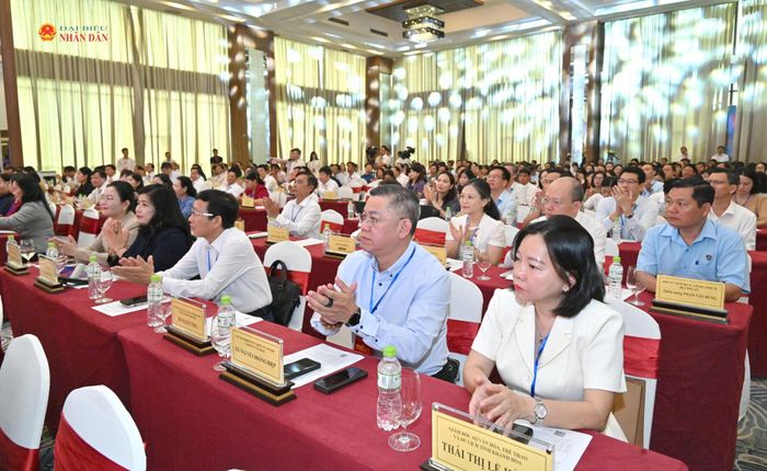 Các đại biểu dự Hội nghị Cộng tác viên toàn quốc của Báo Đại biểu Nhân dân. Ảnh: Quang Khánh