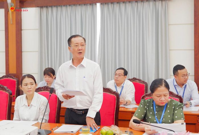 Phó Chủ tịch Hội Bảo trợ trẻ em TP. Hồ Chí Minh Nguyễn Văn Tính phát biểu. Ảnh: Hoa Lê